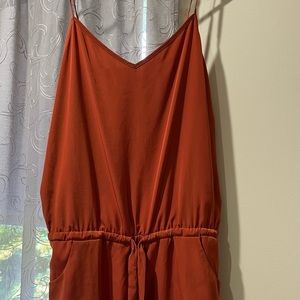 sry for the bad photos… pics were too big for poshmark. RUST/BURNT ORANGE ROMPER